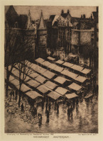 KG 16032
<br/>
Nieuwmarkt te Amsterdam
<br/>
<em>Rovers, Joseph Johannes (1893-1976)</em>